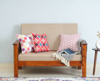 Delhi Sheesham Wood 2 Seater Sofa - Two Seater Sofa - Furniselan - Maple-Finish