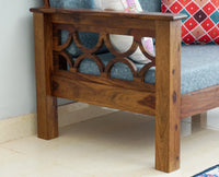 Delhi Sheesham Wood 2 Seater Sofa - Two Seater Sofa - Furniselan - Teak-Finish