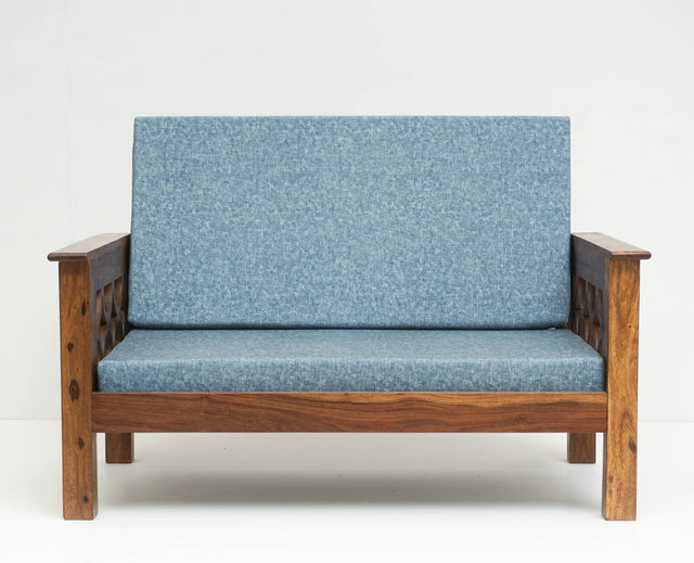 Delhi Sheesham Wood 2 Seater Sofa - Two Seater Sofa - Furniselan - Teak-Finish