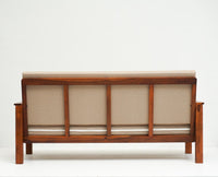Delhi Sheesham Wood 3 Seater Sofa - Three Seater Sofa - Furniselan - Maple-Finish
