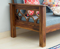 Delhi Sheesham Wood 3 Seater Sofa - Three Seater Sofa - Furniselan - Teak-Finish 