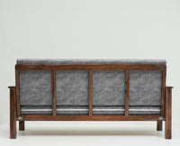 Delhi Sheesham Wood 3 Seater Sofa - Three Seater Sofa - Furniselan - Grey-Finish