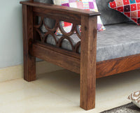 Delhi Sheesham Wood 3 Seater Sofa - Three Seater Sofa - Furniselan - Grey-Finish