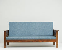 Delhi Sheesham Wood 3 Seater Sofa - Three Seater Sofa - Furniselan - Teak-Finish 