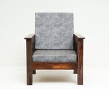 Delhi Sheesham Wood 5 Seater Sofa With Coffee Table-3+1+1+Table - sofa - Furniselan - Grey-Finish