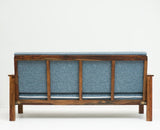 Delhi Sheesham Wood 5 Seater Sofa With Coffee Table-3+1+1+Table - sofa - Furniselan - Teak-Finish