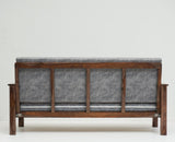Delhi Sheesham Wood 5 Seater Sofa With Coffee Table-3+1+1+Table - sofa - Furniselan - Grey-Finish