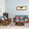 Delhi Sheesham Wood 5 Seater Sofa With Coffee Table-3+1+1+Table - sofa - Furniselan - Teak-Finish
