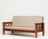 Delhi Sheesham Wood 5 Seater Sofa With Coffee Table-3+1+1+Table - sofa - Furniselan  - Maple-Finish