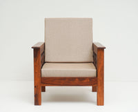 Delhi Sheesham Wood 5 Seater Sofa With Coffee Table-3+1+1+Table - sofa - Furniselan  - Maple-Finish