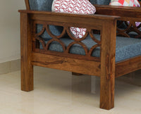 Delhi Sheesham Wood 5 Seater Sofa With Coffee Table-3+1+1+Table - sofa - Furniselan - Teak-Finish