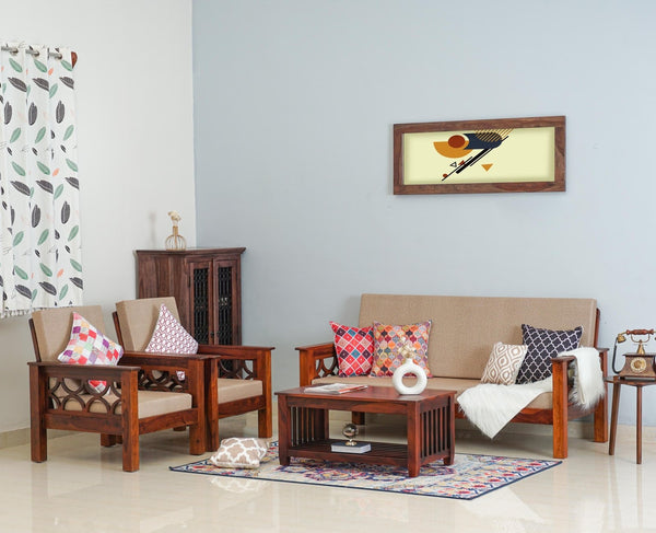 Wooden sofa set online sales