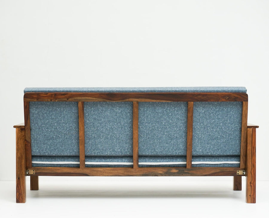 Delhi Sheesham Wood 5 Seater Sofa With Coffee Table-3+2+Table - sofa - Furniselan - Teak-Finish