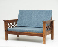Delhi Sheesham Wood 5 Seater Sofa With Coffee Table-3+2+Table - sofa - Furniselan - Teak-Finish