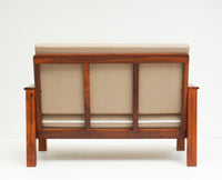 Delhi Sheesham Wood 5 Seater Sofa With Coffee Table-3+2+Table - sofa - Furniselan -  Maple-Finish