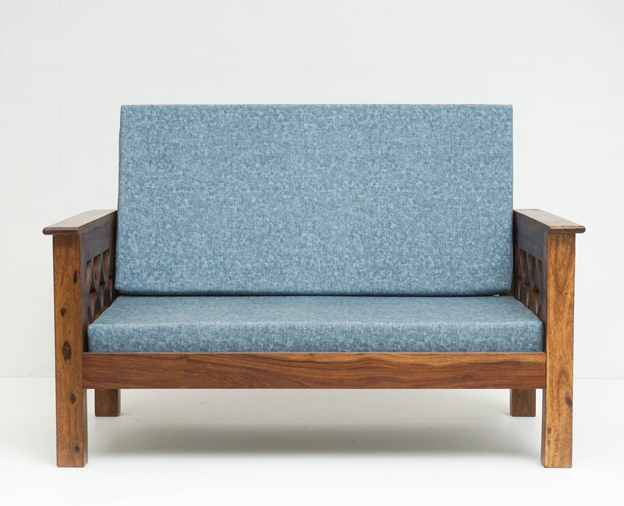Delhi Sheesham Wood 5 Seater Sofa With Coffee Table-3+2+Table - sofa - Furniselan - Teak-Finish