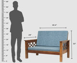 Delhi Sheesham Wood 5 Seater Sofa With Coffee Table-3+2+Table - sofa - Furniselan - Teak-Finish