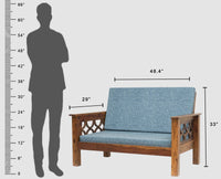 Delhi Sheesham Wood 5 Seater Sofa With Coffee Table-3+2+Table - sofa - Furniselan - Teak-Finish