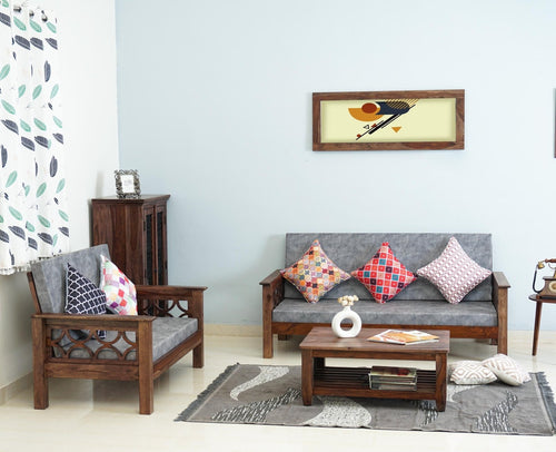 Delhi Sheesham Wood 5 Seater Sofa With Coffee Table-3+2+Table - sofa - Furniselan