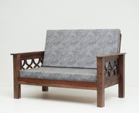 Delhi Sheesham Wood 5 Seater Sofa With Coffee Table-3+2+Table - sofa - Furniselan - Grey-Finish