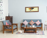 Delhi Sheesham Wood 5 Seater Sofa With Coffee Table-3+2+Table - sofa - Furniselan - Teak-Finish