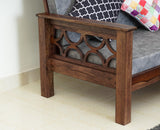 Delhi Sheesham Wood 5 Seater Sofa With Coffee Table-3+2+Table - sofa - Furniselan - Grey-Finish