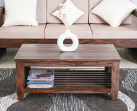 Delhi Sheesham Wood 5 Seater Sofa With Coffee Table-3+2+Table - sofa - Furniselan - Grey-Finish