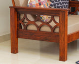Delhi Sheesham Wood 5 Seater Sofa With Coffee Table-3+2+Table - sofa - Furniselan -  Maple-Finish