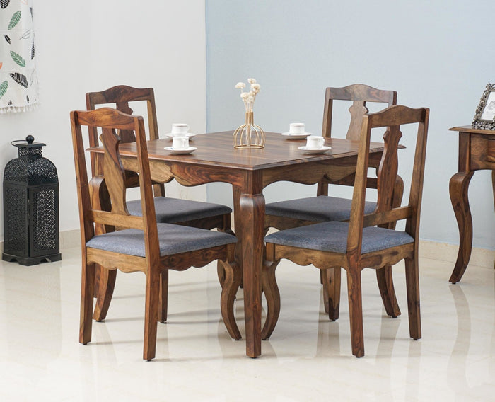 Denmark 4 Seater Dining Set With 4 Chairs - Furniselan