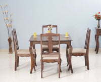 Denmark 4 Seater Dining Set With 4 Chairs - Furniselan - Grey-Finish