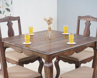 Denmark 4 Seater Dining Set With 4 Chairs - Furniselan - Grey-Finish