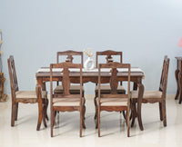 Denmark 6 Seater Dining Set With 6 Chairs - Furniselan - Grey-Finish