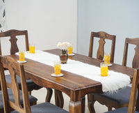 Denmark 6 Seater Dining Set With 6 Chairs - Furniselan - Teak-Finish