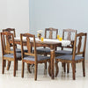 Denmark 6 Seater Dining Set With 6 Chairs - Furniselan - Teak-Finish