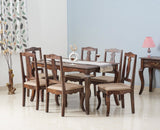 Denmark 6 Seater Dining Set With 6 Chairs - Furniselan - Grey-Finish