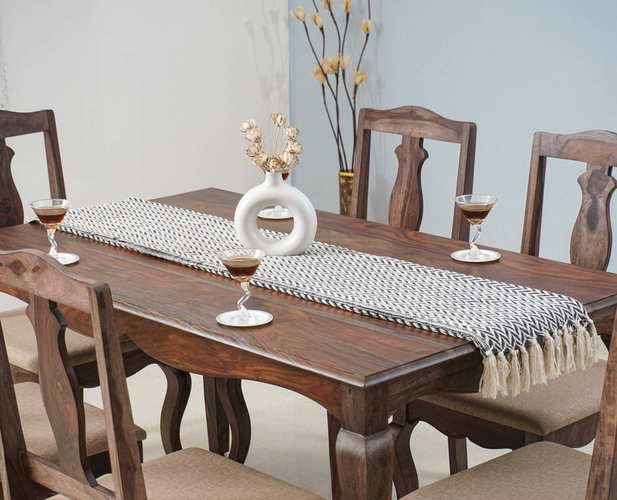 Denmark 6 Seater Dining Set With 6 Chairs - Furniselan - Grey-Finish