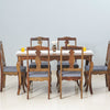 Denmark 6 Seater Dining Set With 6 Chairs - Furniselan - Teak-Finish