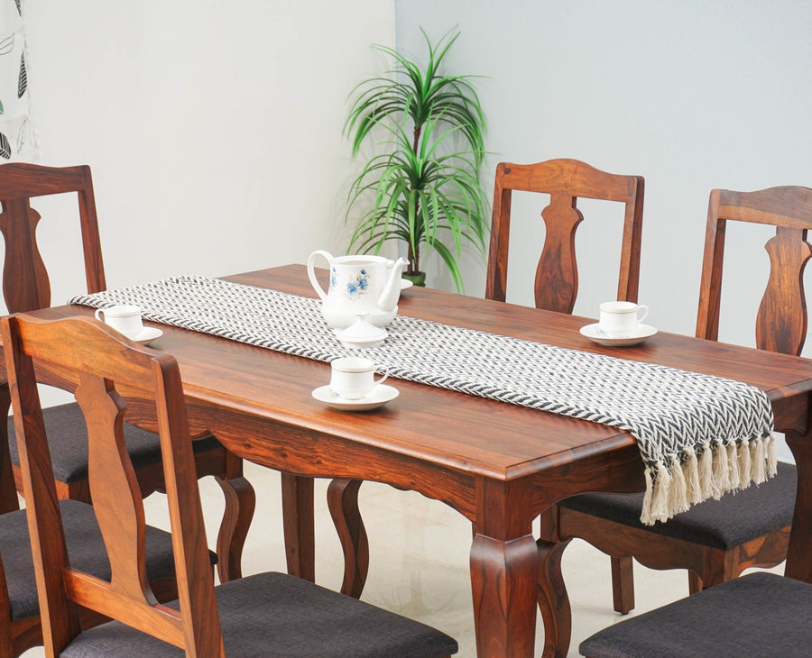 Denmark 6 Seater Dining Set With 6 Chairs - Furniselan  - Maple-Finish