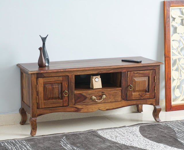 Denmark Entertainment Unit Tv Cabinet Two Door - Furniselan  - Teak-Finish