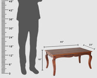 Denmark Sheesham Wood Coffee Table Furniselan - Maple-Finish