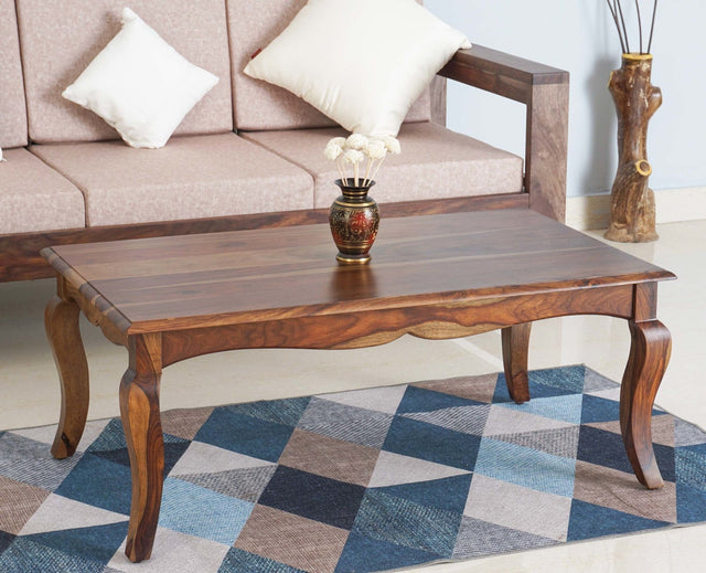 Denmark Sheesham Wood Coffee Table Furniselan - Teak-Finish