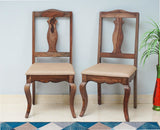 Denmark Sheesham Wood Dining Chair Set - Dining Chair - Furniselan - Grey-Finish