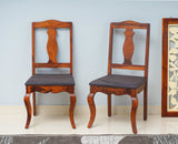 Denmark Sheesham Wood Dining Chair Set - Dining Chair - Furniselan - Maple-Finish