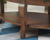 Denmark Sheesham Wood Oval Coffee Table Furniselan - Grey-Finish