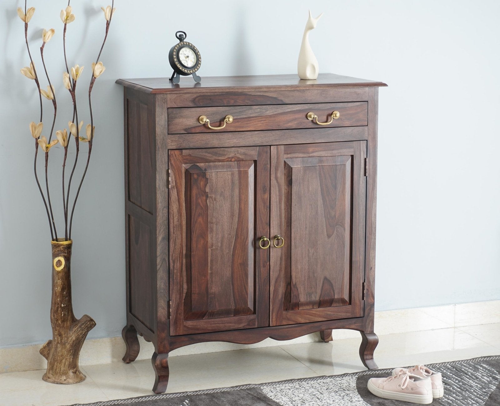 Buy Online Denmark Sheesham Wood Shoe Rack