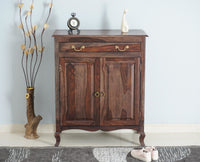 Denmark Sheesham Wood Shoe Rack Furniselan - Grey-Finish