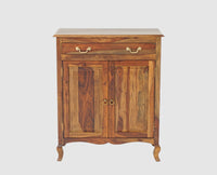 Denmark Sheesham Wood Shoe Rack Furniselan - Teak-Finish