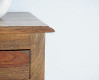 Denmark Sheesham Wood Shoe Rack Furniselan - Teak-Finish