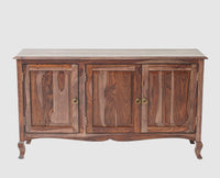 Denmark Sheesham Wood Three Doors Sideboard - Furniselan  - Grey-Finish