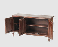 Denmark Sheesham Wood Three Doors Sideboard - Furniselan  - Grey-Finish